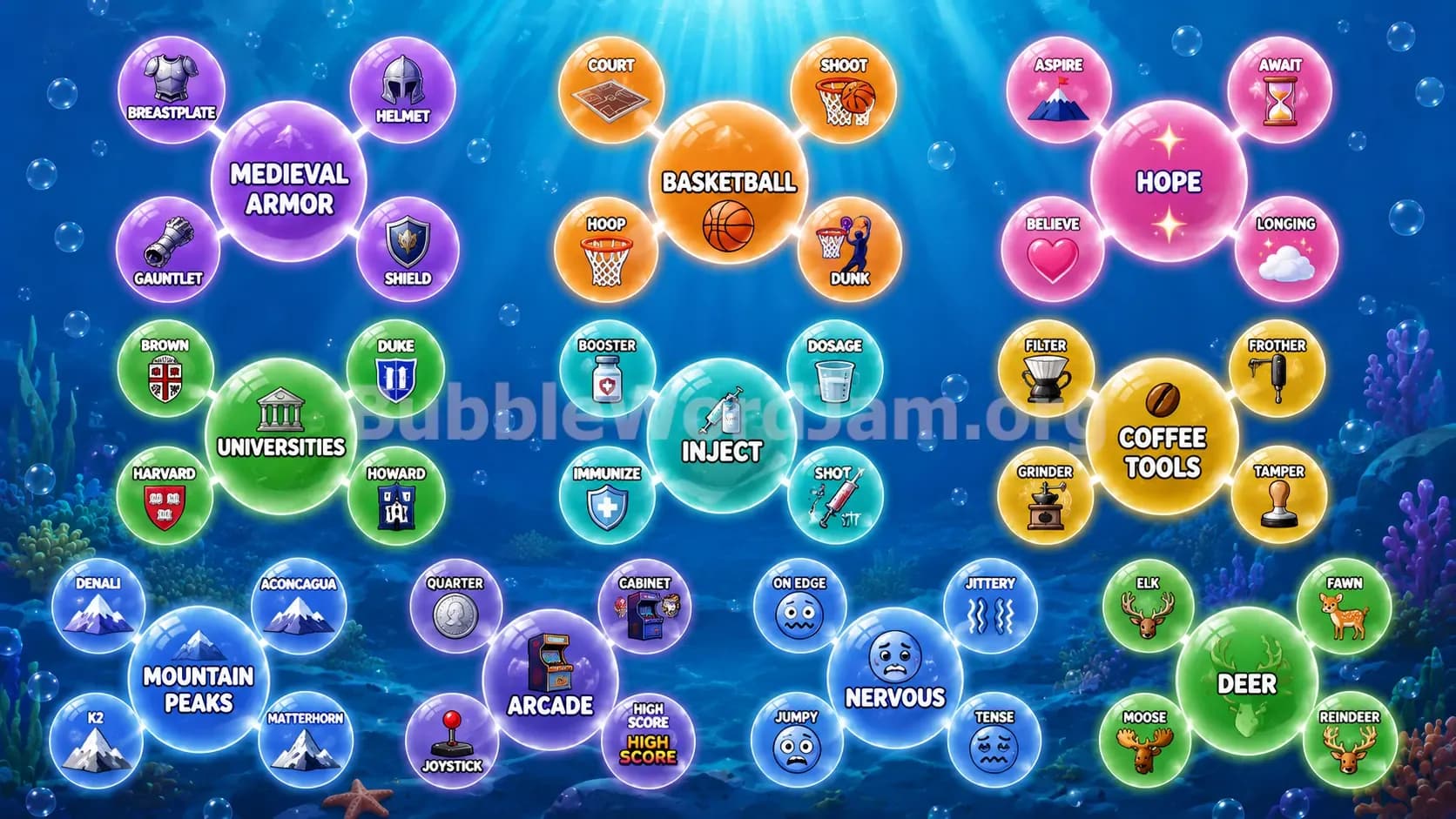 Bubble Word Jam Level 566 Screenshot