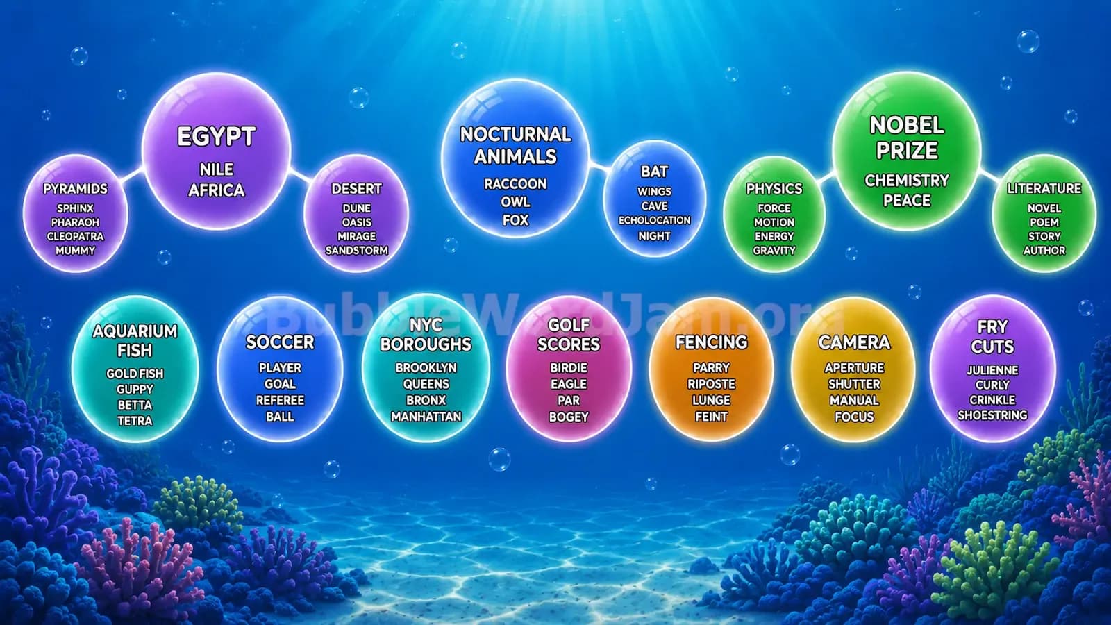 Bubble Word Jam Level 190 Screenshot
