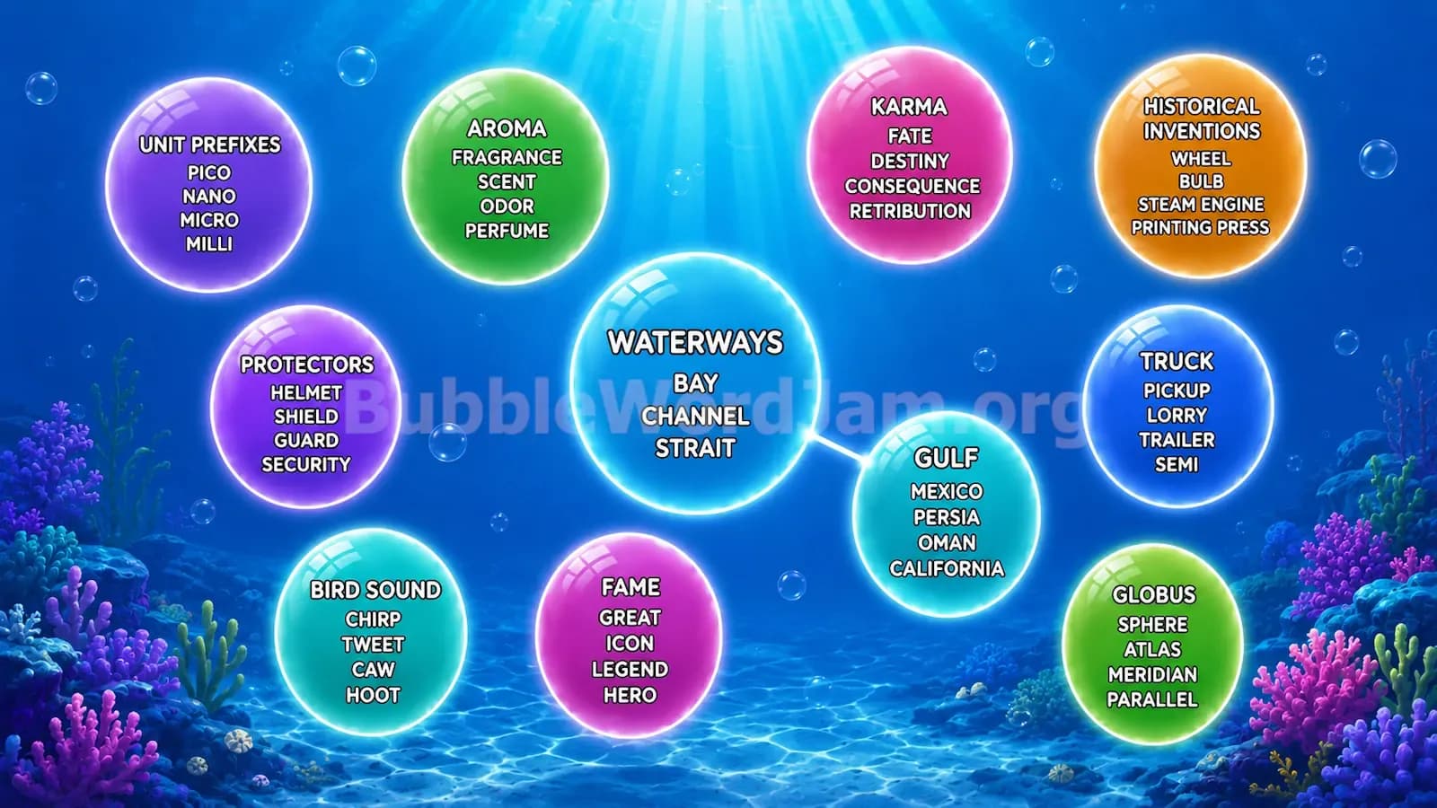 Bubble Word Jam Level 219 Screenshot