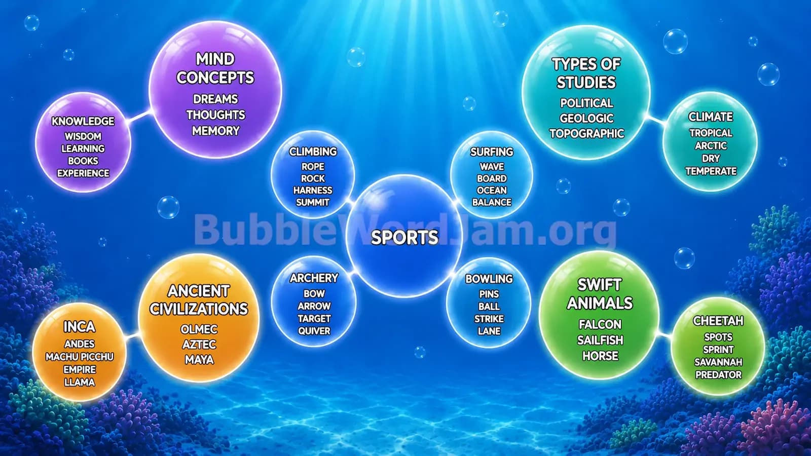Bubble Word Jam Level 100 Screenshot