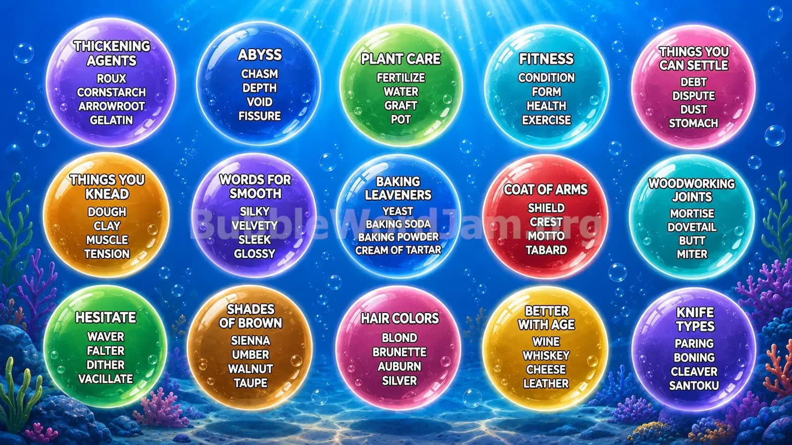 Bubble Word Jam Level 375 Answer, Cheat & Solution
