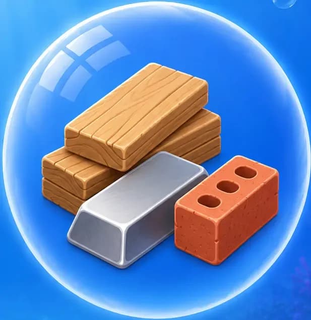 Bubble Word Jam Common Knowledge - Materials, Metals, Gems, Fabrics, and Substances