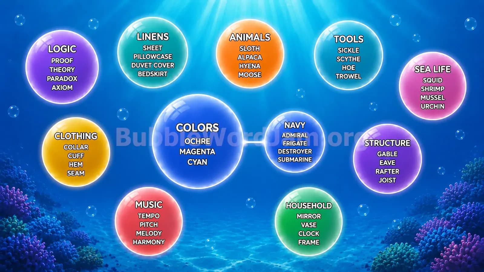 Bubble Word Jam Level 261 Screenshot