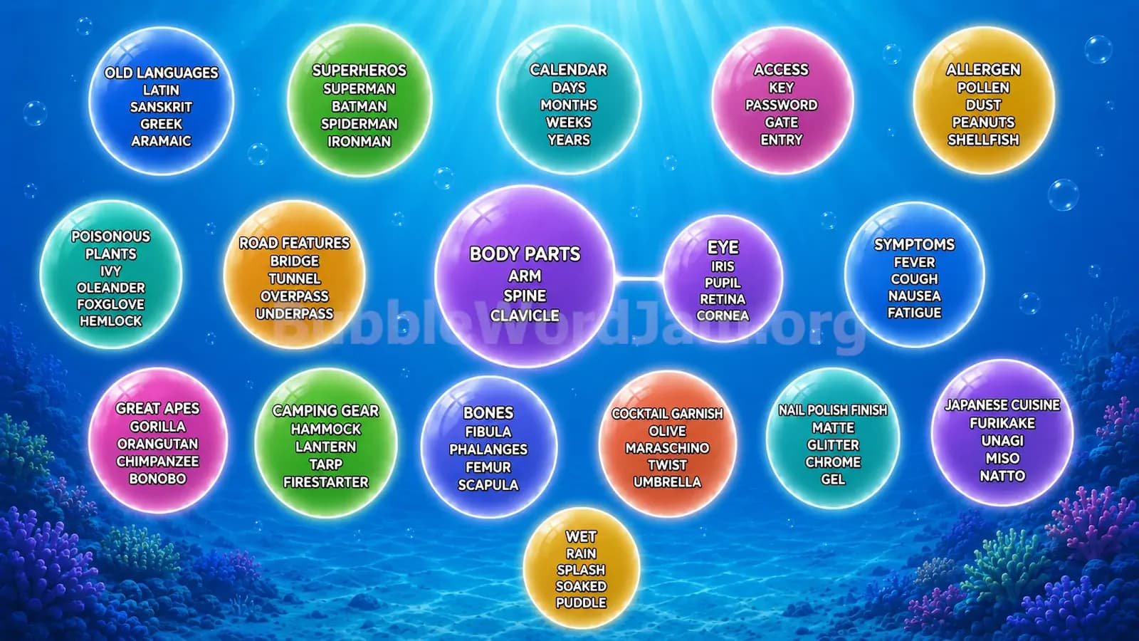 Bubble Word Jam Level 175 Answer, Cheat & Solution