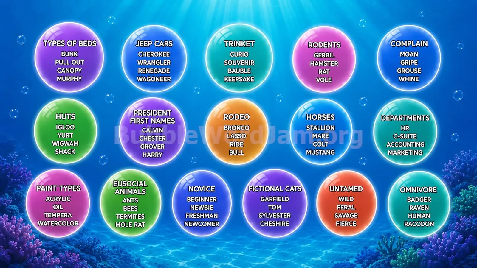 Bubble Word Jam Level 325 Screenshot