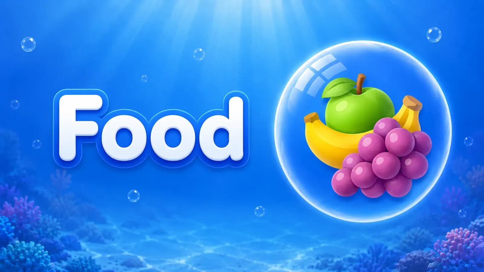 Bubble Word Jam Food Category Cheat Sheet for Players