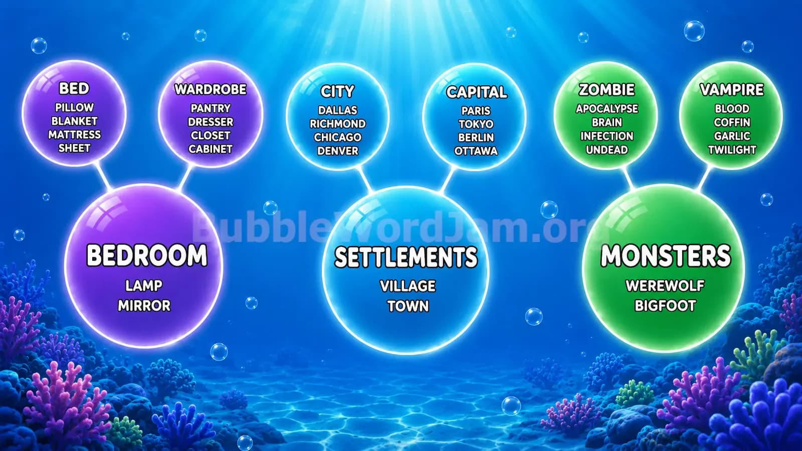 Bubble Word Jam Level 92 Screenshot
