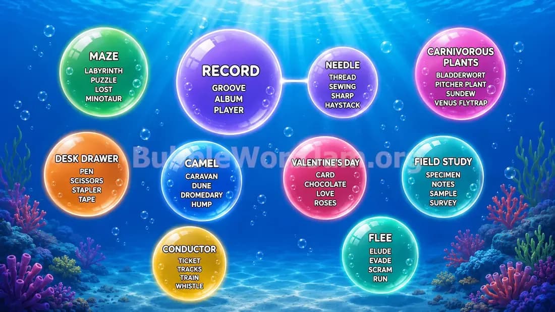 Bubble Word Jam Level 507 Screenshot