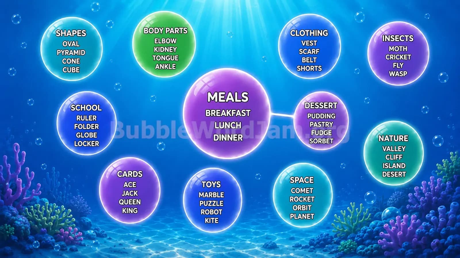 Bubble Word Jam Level 242 Screenshot