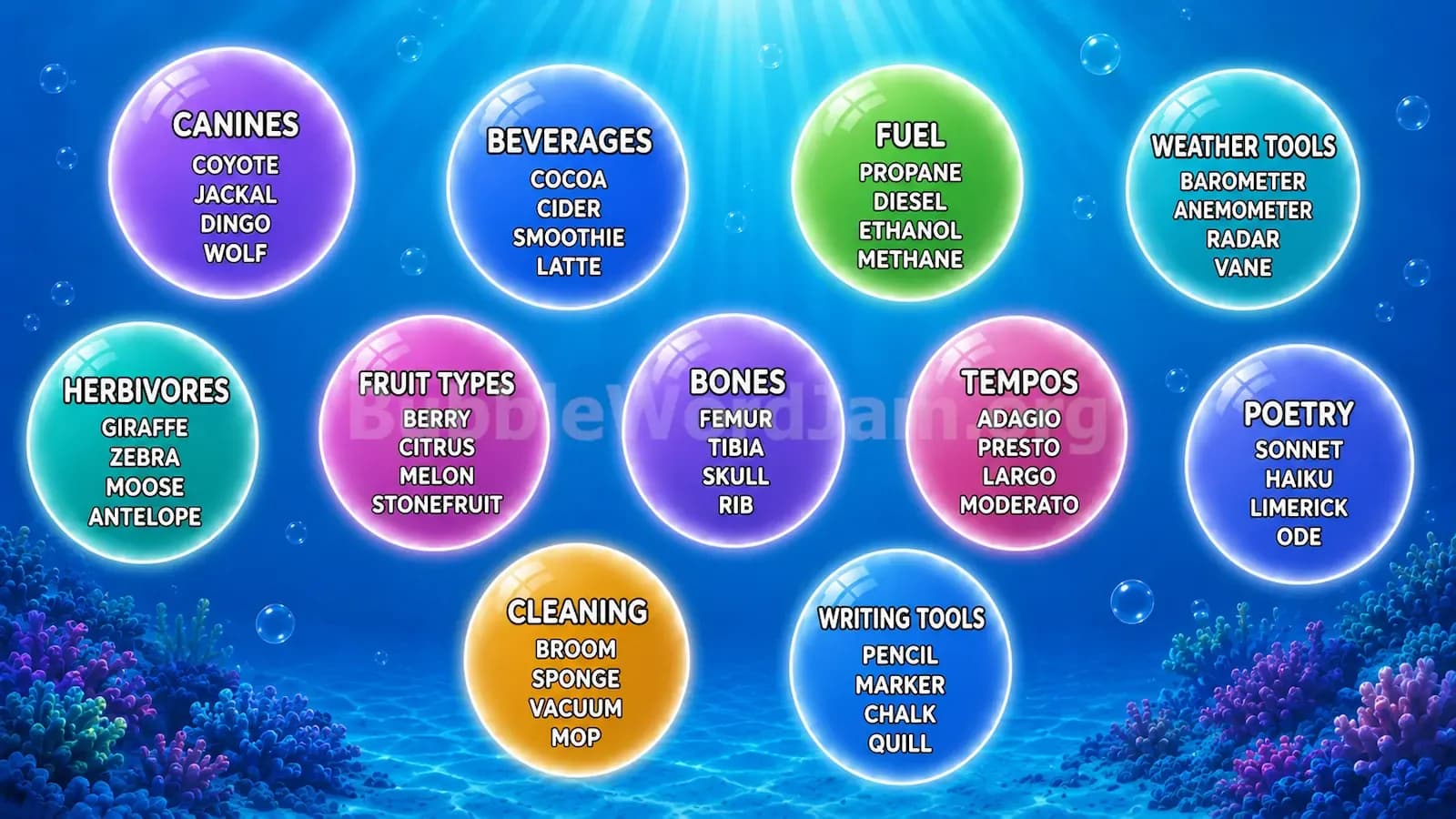 Bubble Word Jam Level 251 Answer, Cheat & Solution