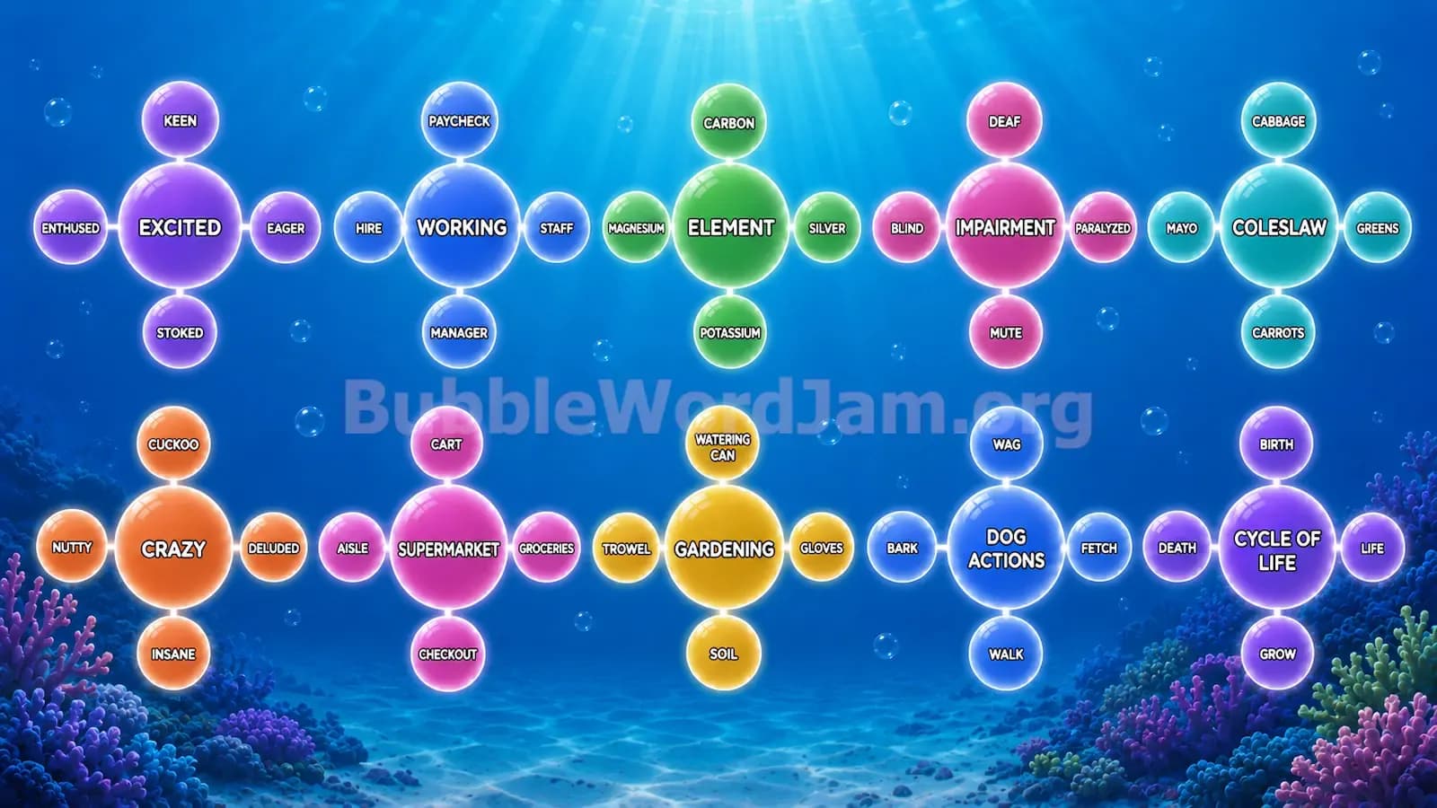 Bubble Word Jam Level 337 Screenshot