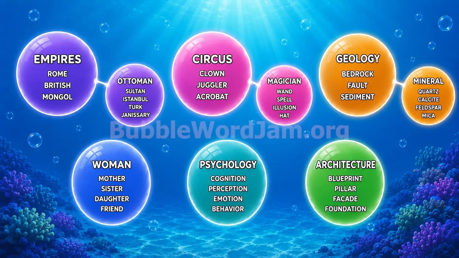 Bubble Word Jam Level 104 Screenshot