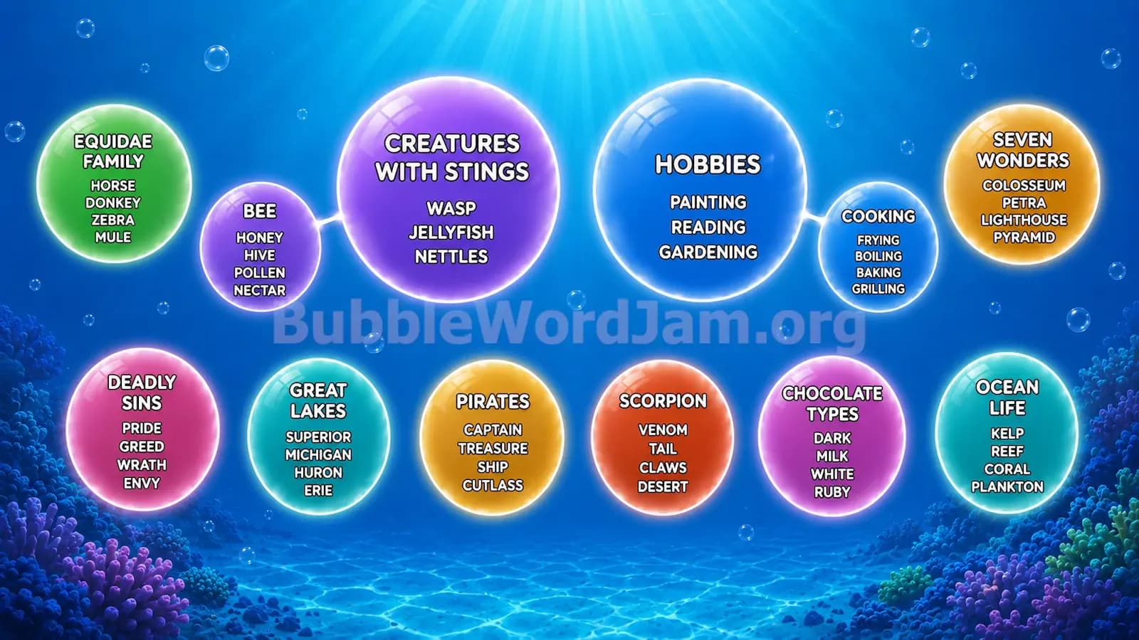 Bubble Word Jam Level 144 Screenshot