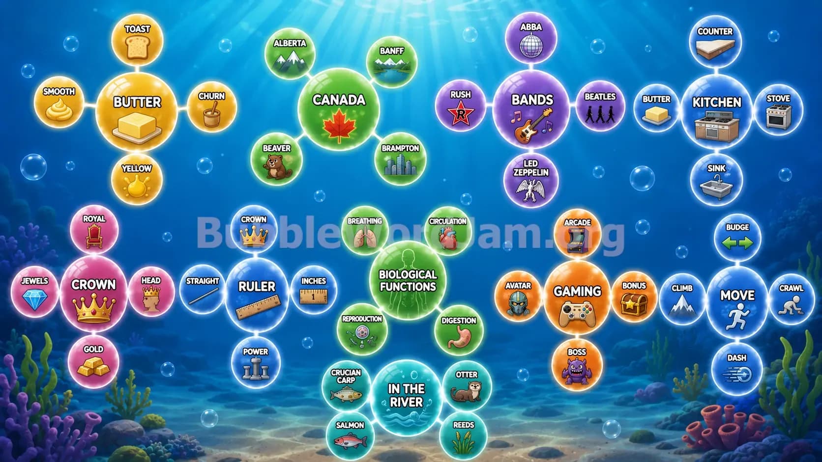 Bubble Word Jam Level 562 Screenshot
