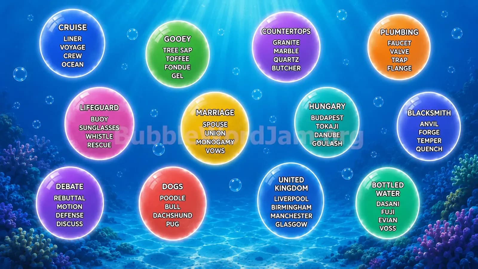 Bubble Word Jam Level 323 Screenshot