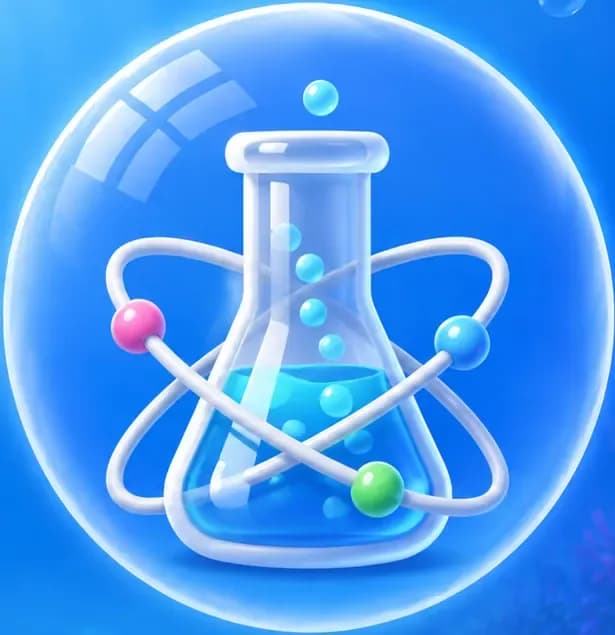 Bubble Word Jam Common Knowledge - Science, Chemistry, Physics, and Lab Terms