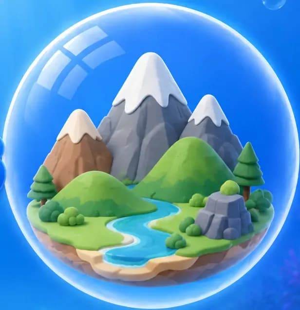 Bubble Word Jam Common Knowledge - Landforms, Landscapes, and Bodies of Water