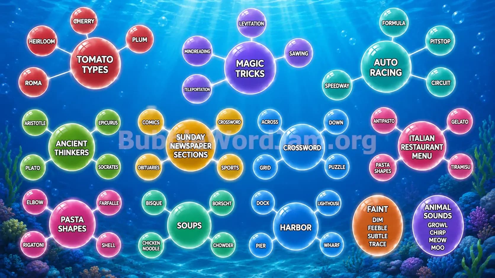 Bubble Word Jam Level 583 Screenshot