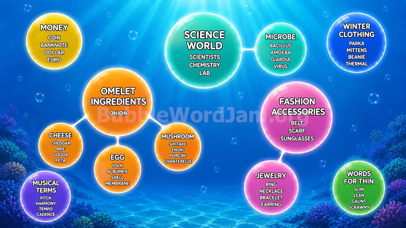 Bubble Word Jam Level 278 Screenshot