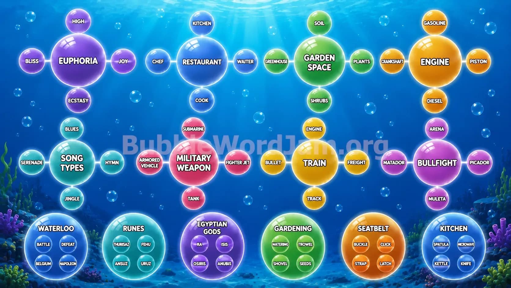 Bubble Word Jam Level 544 Answer, Cheat & Solution