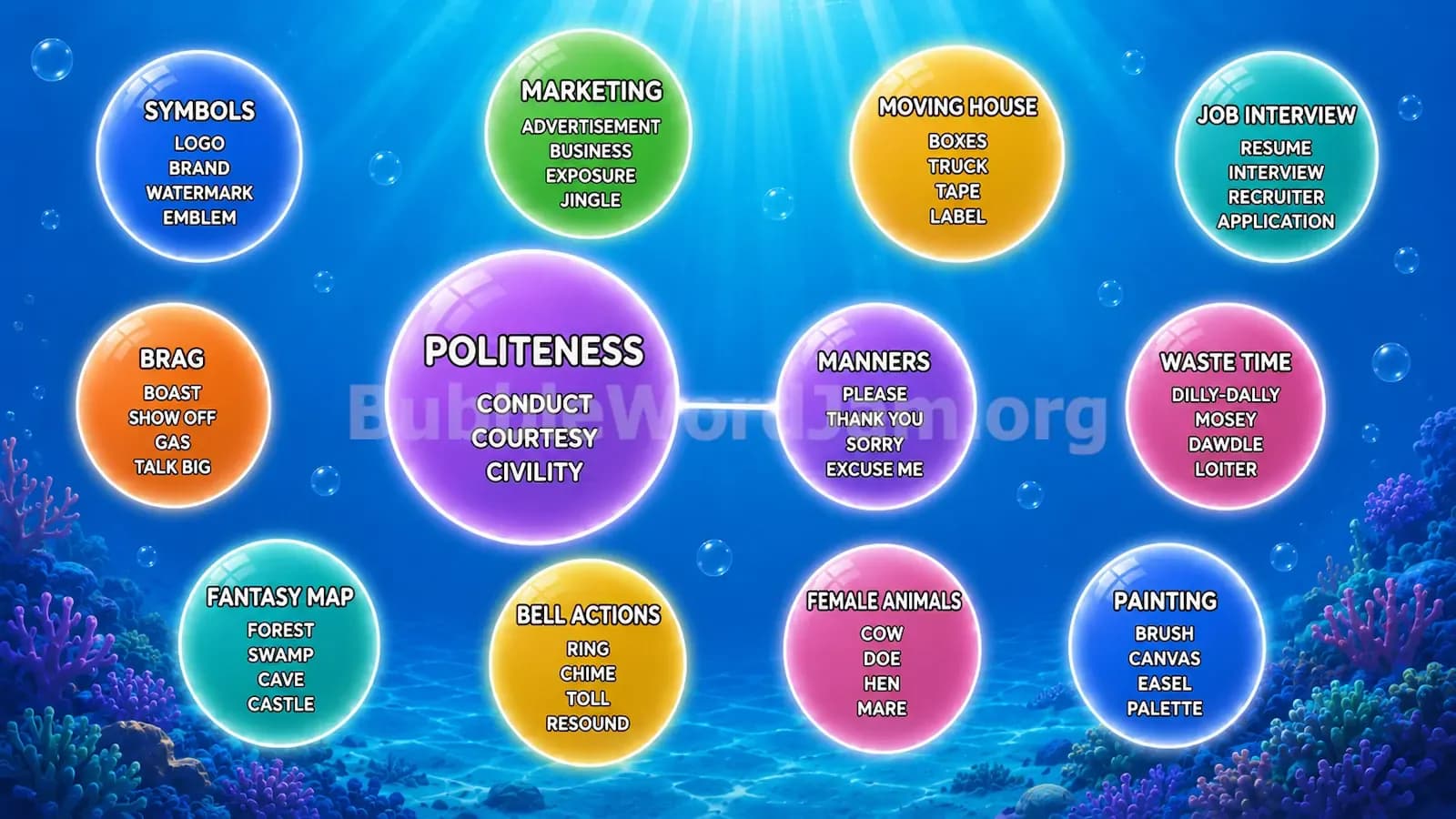 Bubble Word Jam Level 348 Answer, Cheat & Solution