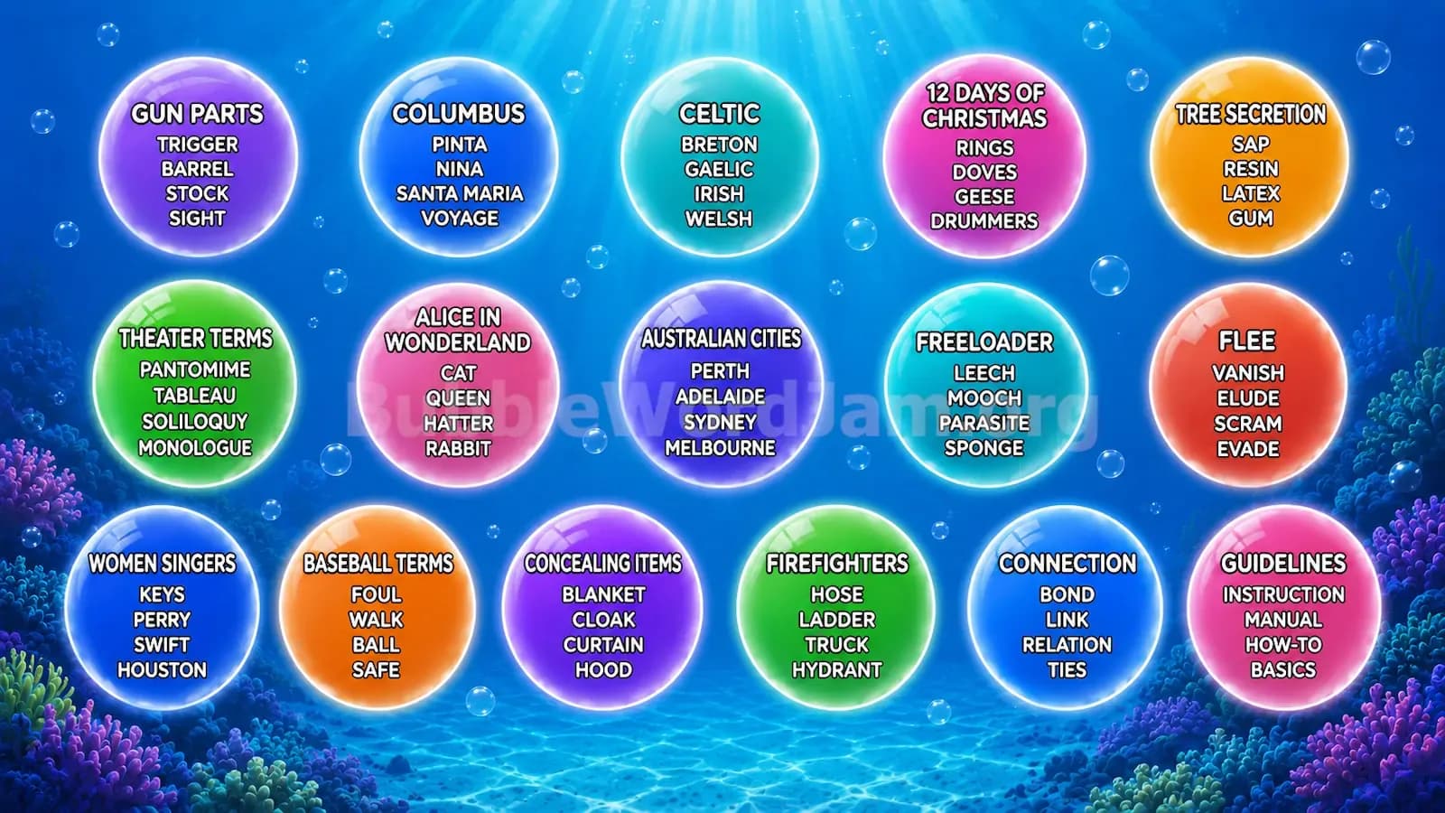 Bubble Word Jam Level 335 Answer, Cheat & Solution