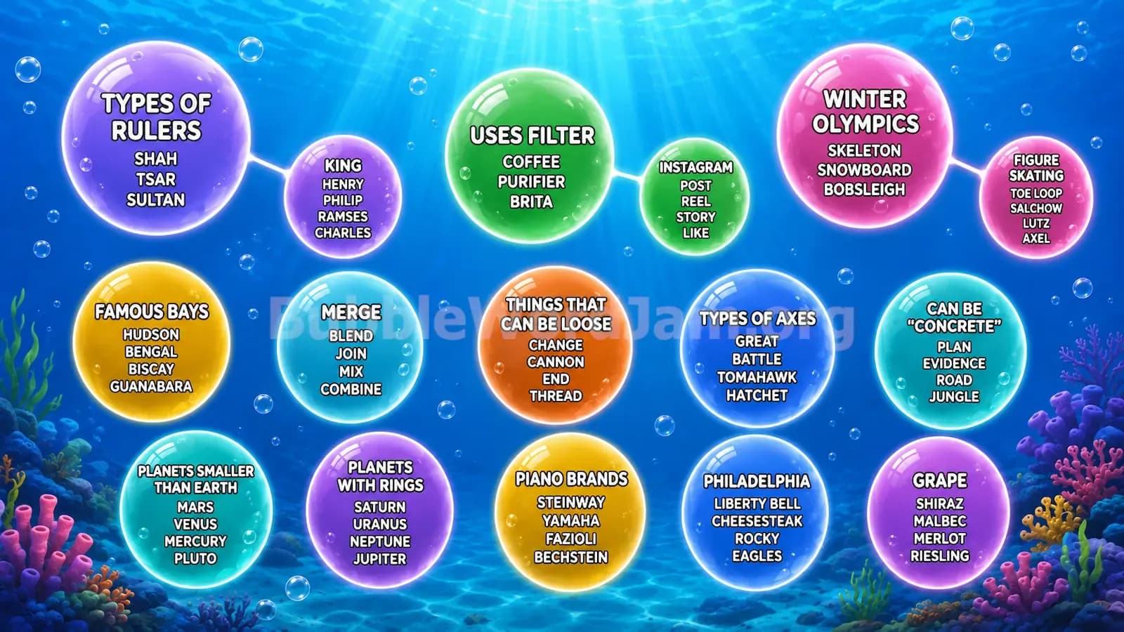 Bubble Word Jam Level 400 Answer, Cheat & Solution