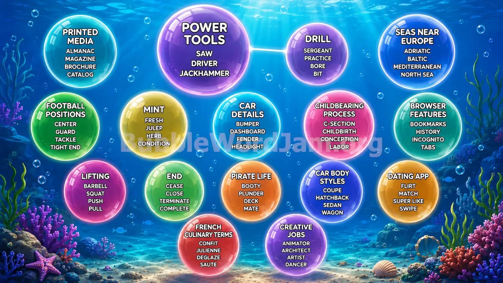 Bubble Word Jam Level 425 Screenshot