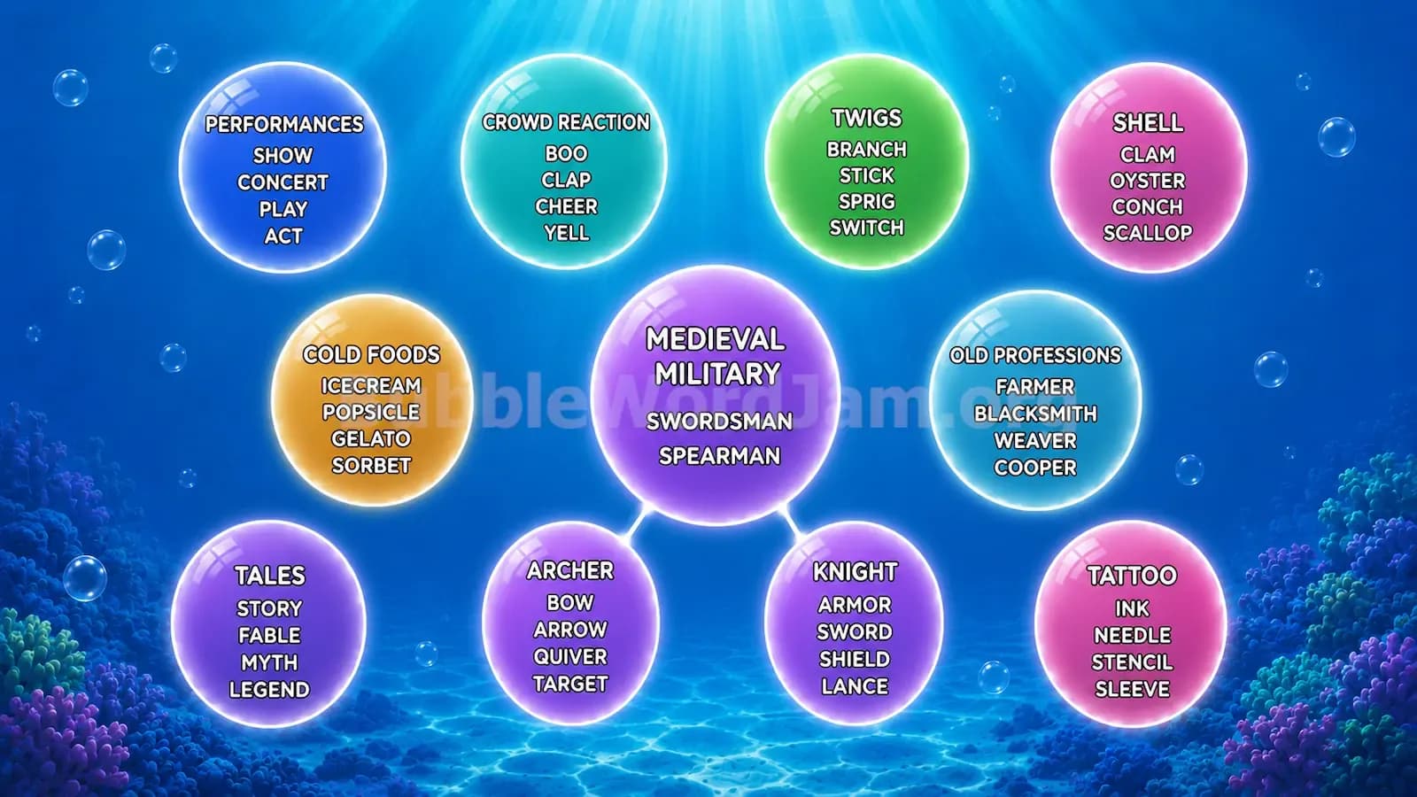 Bubble Word Jam Level 221 Answer, Cheat & Solution