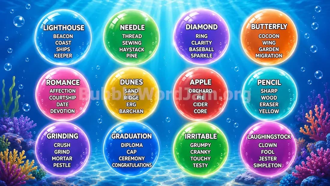 Bubble Word Jam Level 523 Screenshot