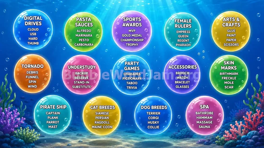 Bubble Word Jam Level 519 Answer, Cheat & Solution