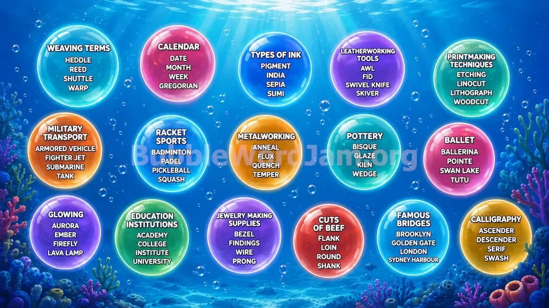 Bubble Word Jam Level 495 Answer, Cheat & Solution