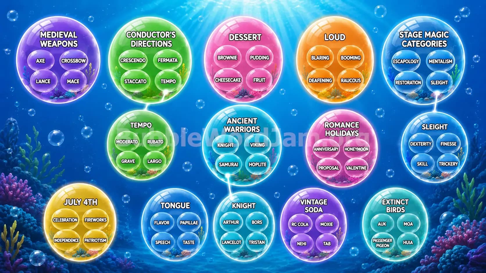 Bubble Word Jam Level 579 Answer, Cheat & Solution