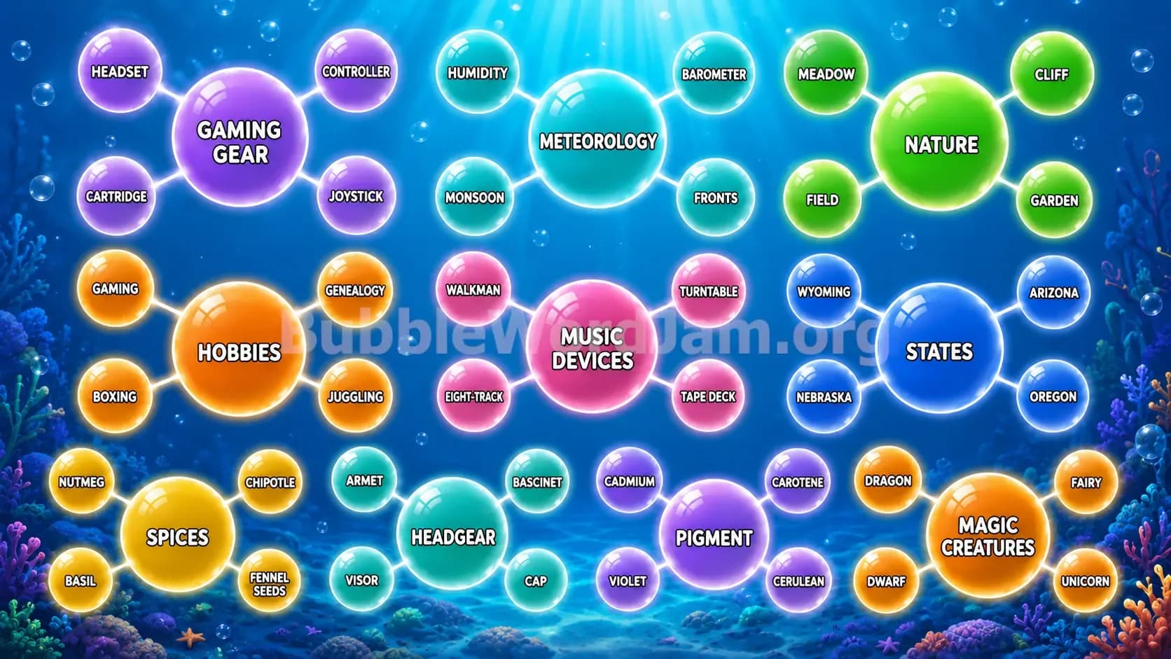 Bubble Word Jam Level 552 Screenshot